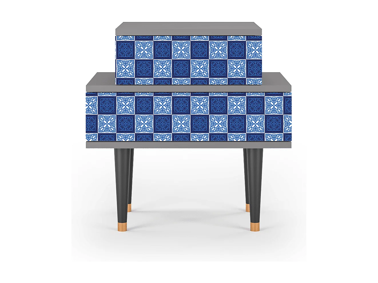 Stolik nocny - 58х58х41 cm - NS1 - Light Path, Szary