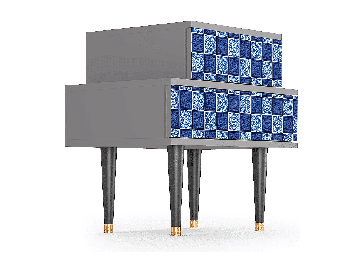 Stolik nocny - 58х58х41 cm - NS1 - Light Path, Szary