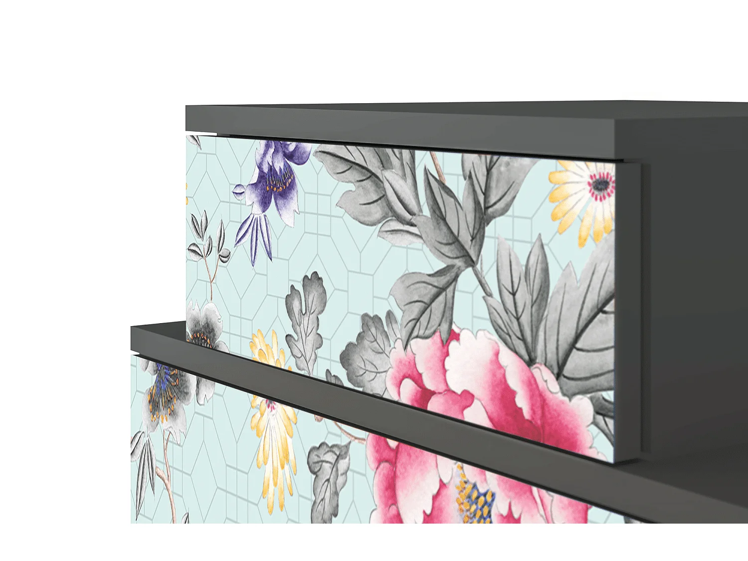 Criado-mudo - 58х58х41 cm - NS1 - Sky Garden, Antracite