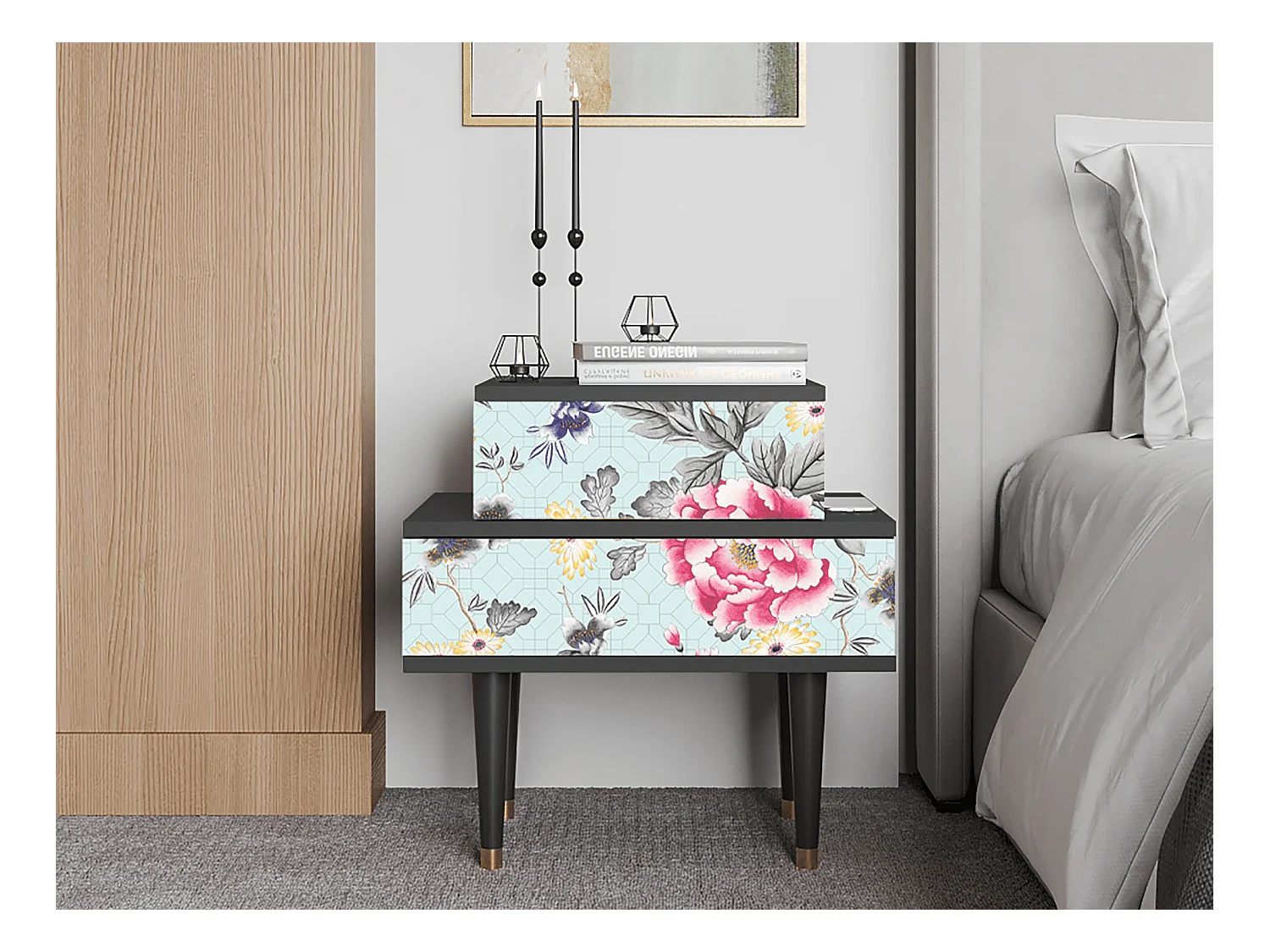 Table de nuit - 58х58х41 cm - NS1 - Sky Garden, Anthracite