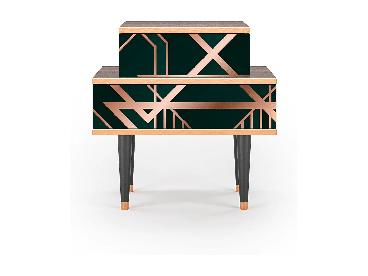 Table de nuit - 58х58х41 cm - NS1 - Emerald Gatsby, Noyer