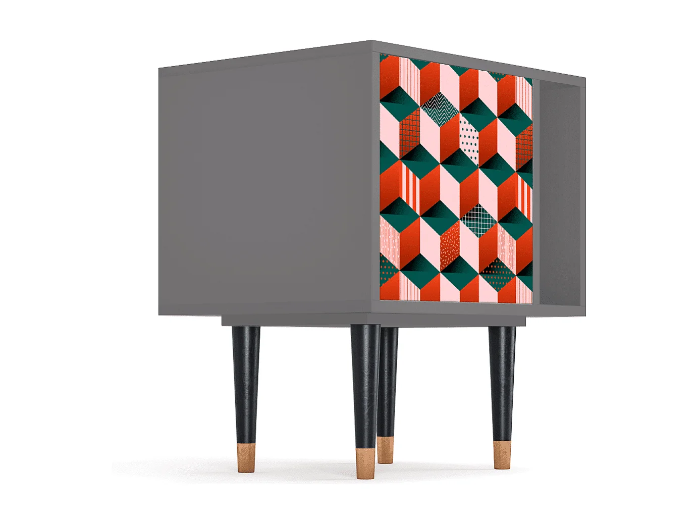 Stolik nocny - 57х69х48 cm - S2 - Pepsi-Cola, Szary