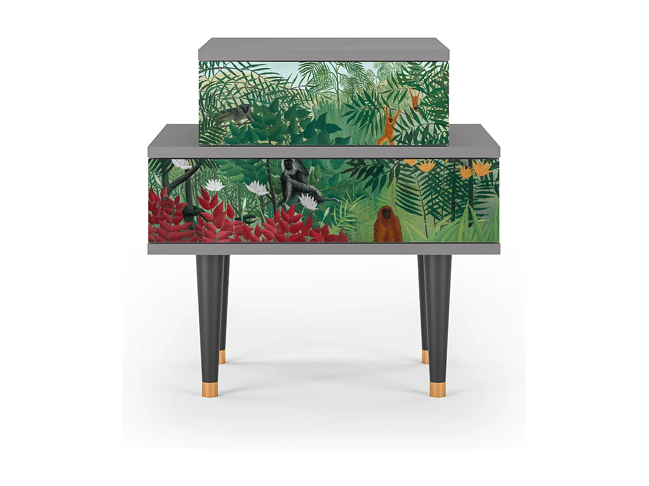 Criado-mudo - 58х58х41 cm - NS1 - Jungles in Paris, Cinza