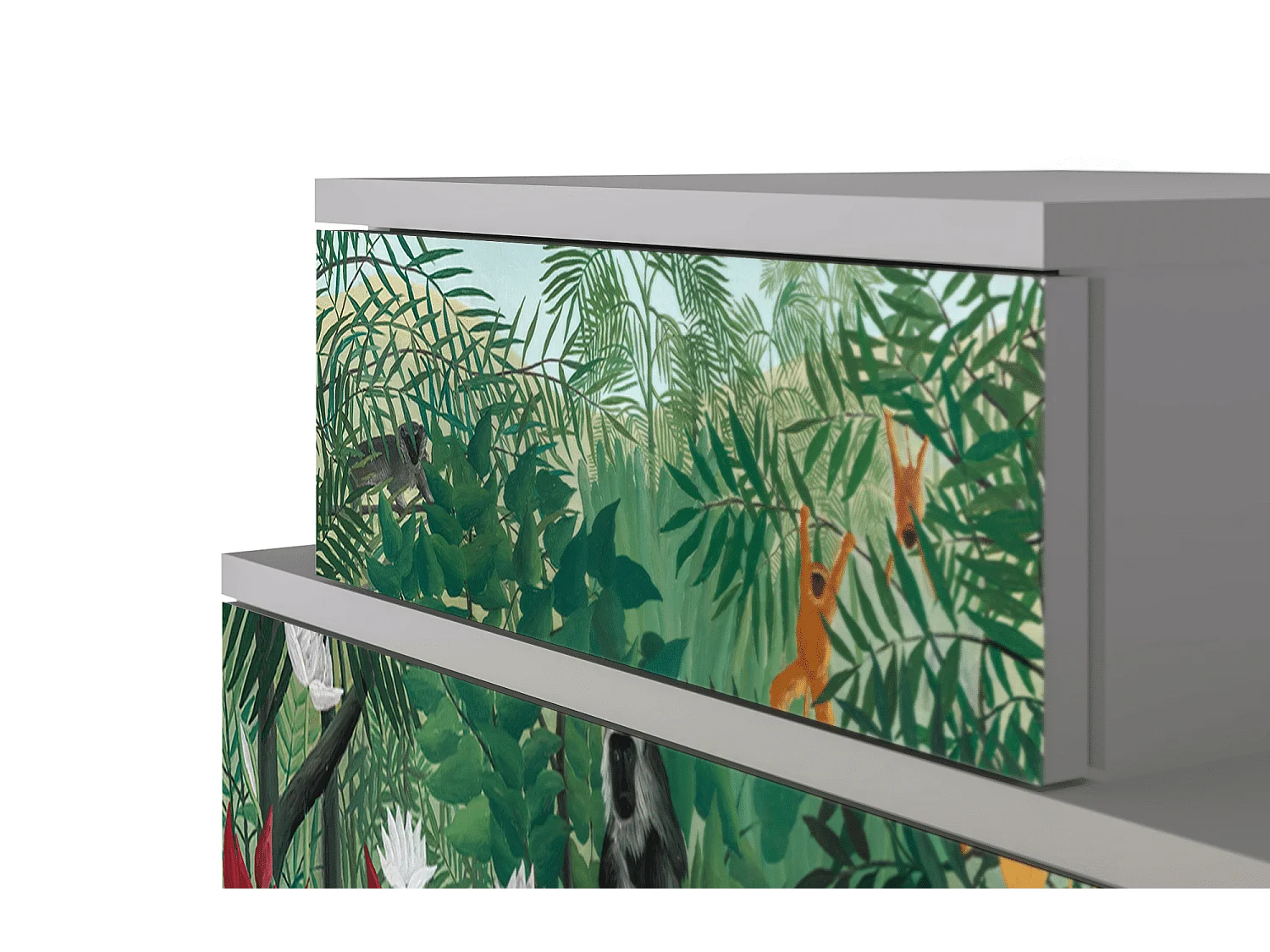 Criado-mudo - 58х58х41 cm - NS1 - Jungles in Paris, Cinza