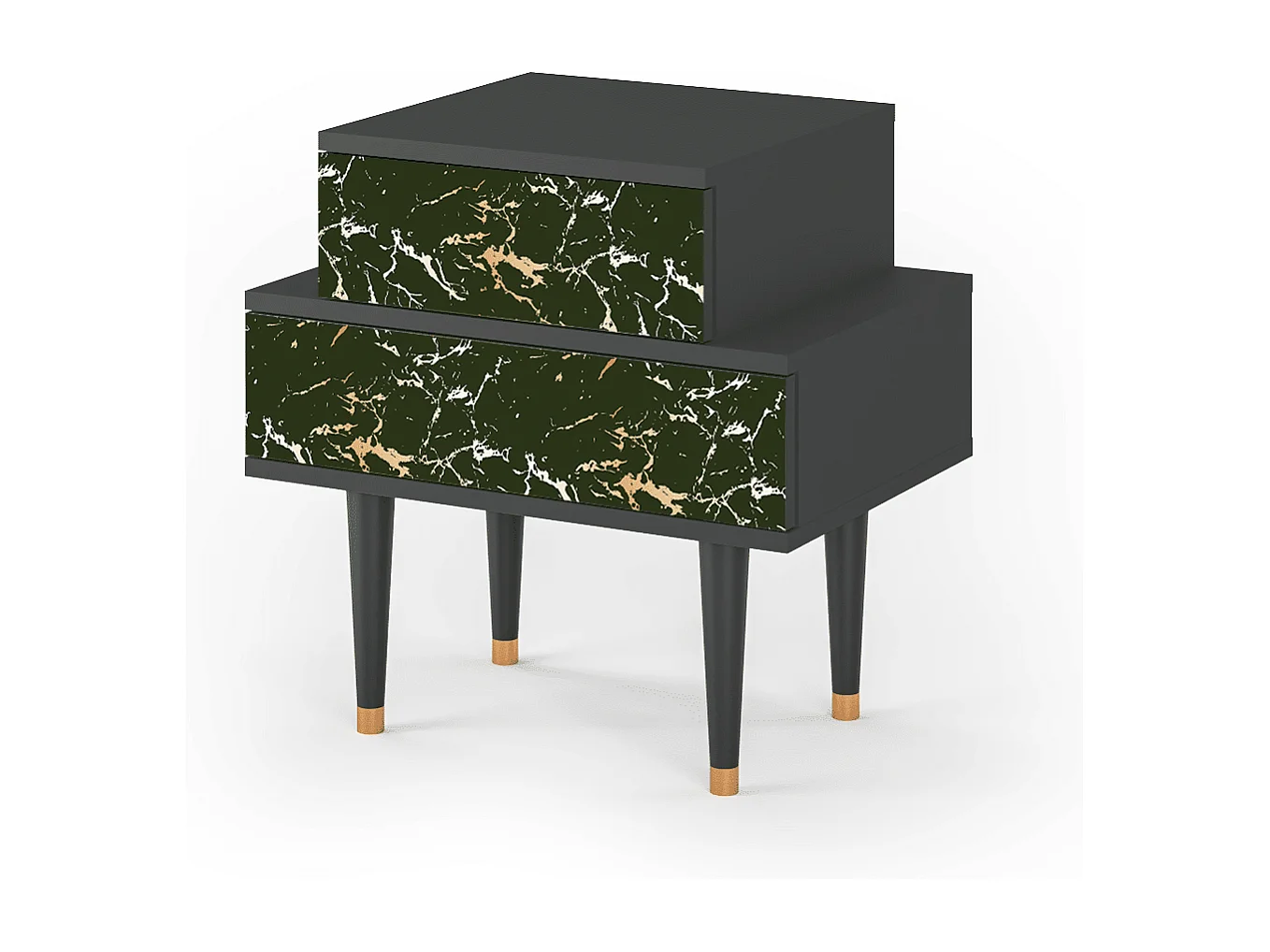 Stolik nocny - 58х58х41 cm - NS1 - Amazon Forest, Antracyt