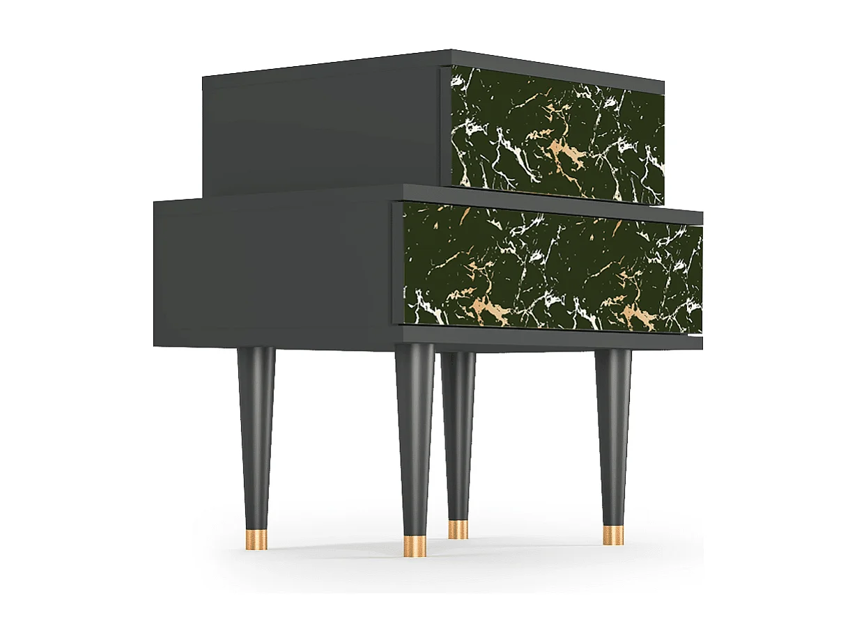 Stolik nocny - 58х58х41 cm - NS1 - Amazon Forest, Antracyt