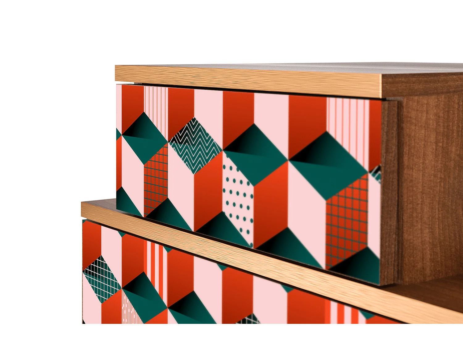 Table de nuit - 58х58х41 cm - NS1 - Pepsi-Cola, Noyer