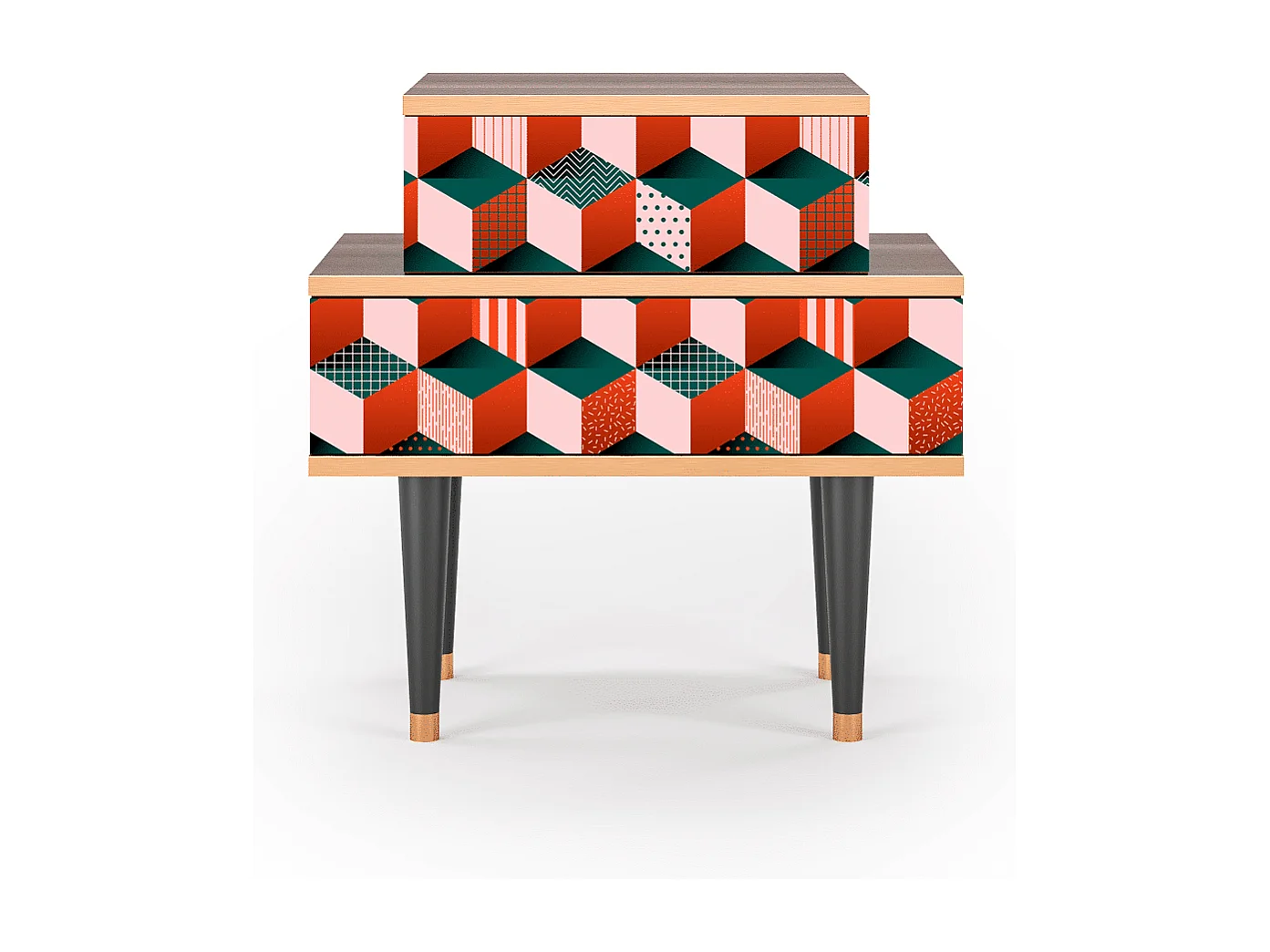 Table de nuit - 58х58х41 cm - NS1 - Pepsi-Cola, Noyer