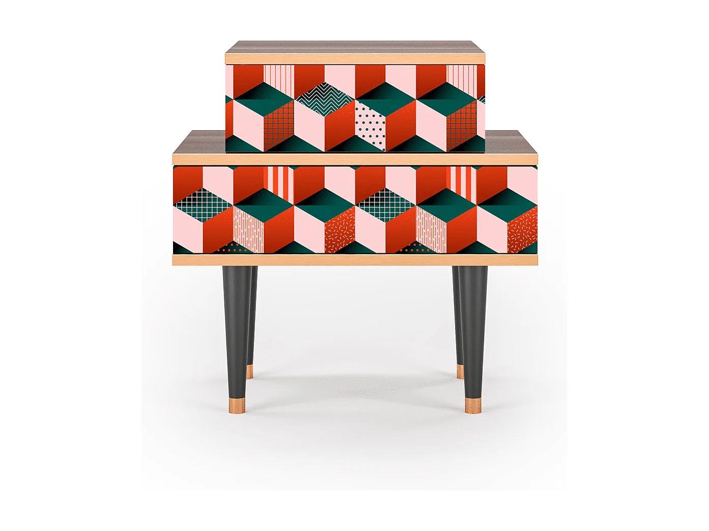 Table de nuit - 58х58х41 cm - NS1 - Pepsi-Cola, Noyer