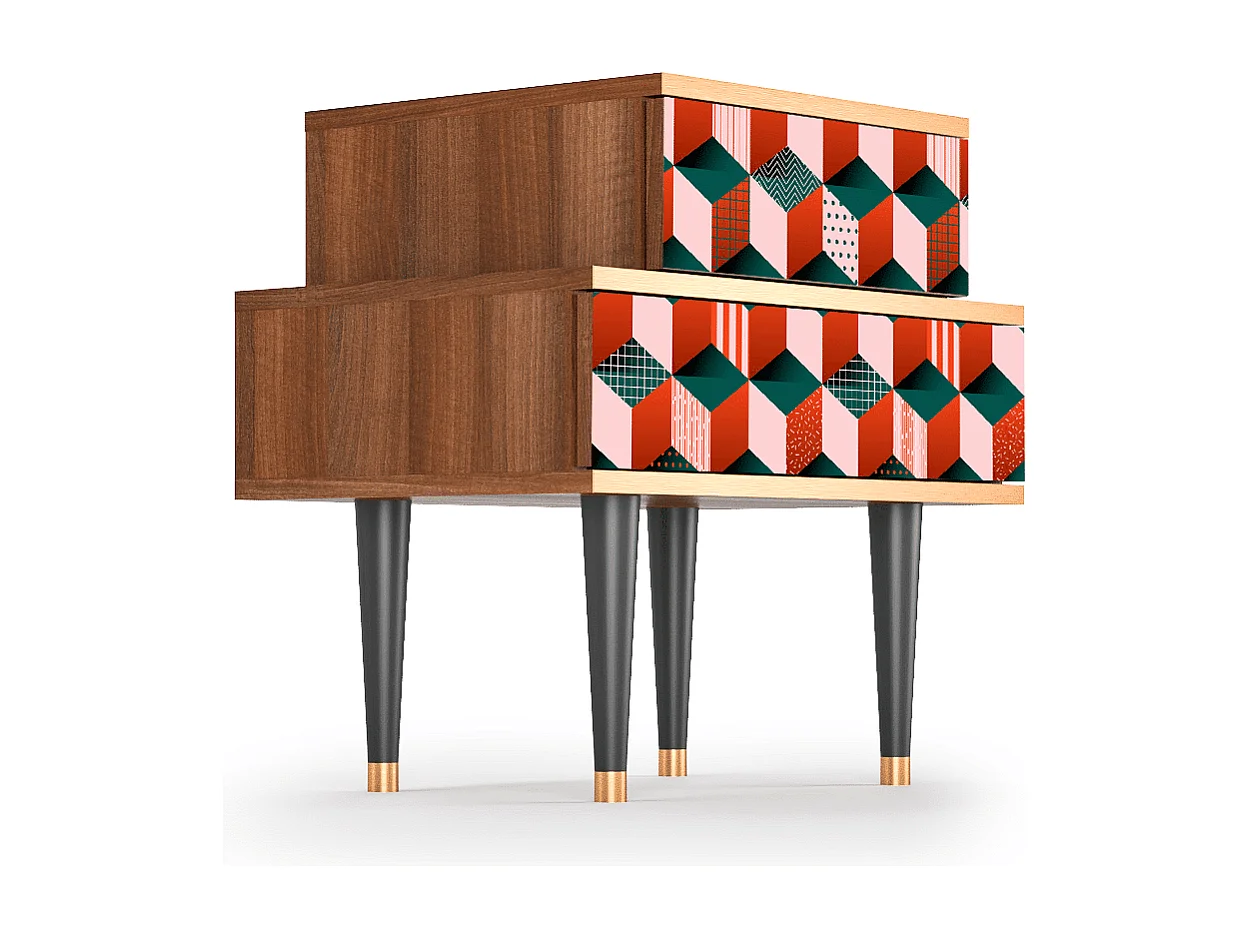 Table de nuit - 58х58х41 cm - NS1 - Pepsi-Cola, Noyer