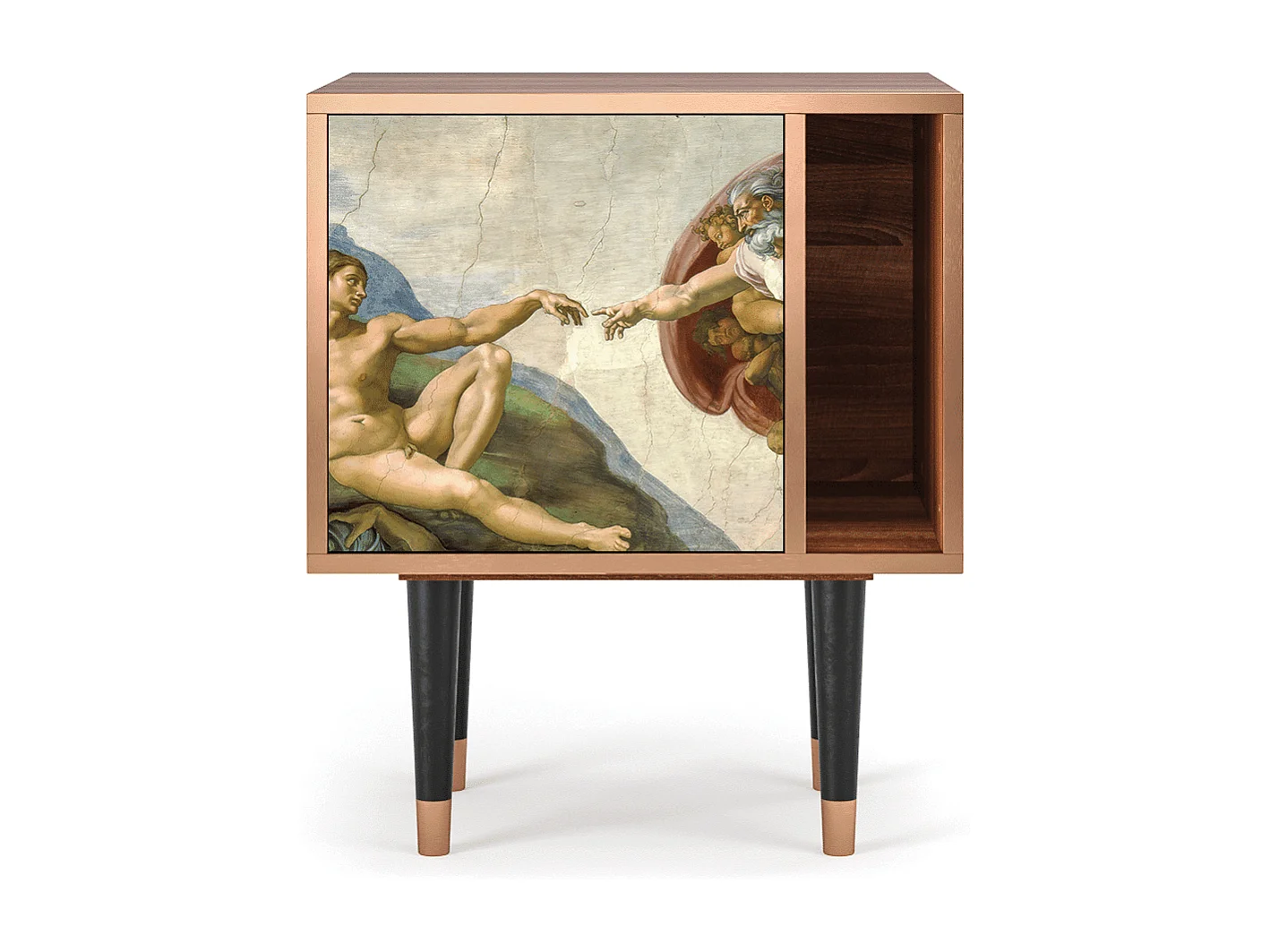 Table de nuit - 57х69х48 cm - S2 - The Creation of Adam, Noyer