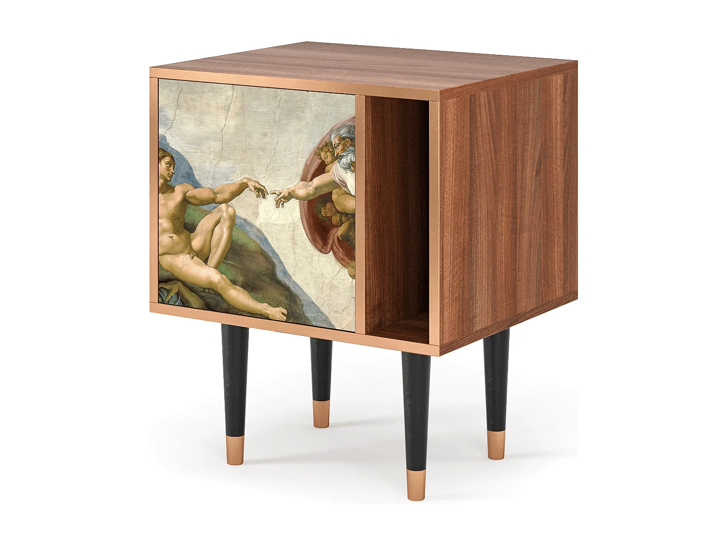 Table de nuit - 57х69х48 cm - S2 - The Creation of Adam, Noyer