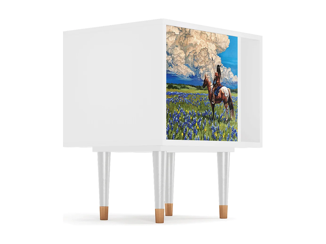 Nachtkastje - 57х69х48 cm - S2 - Thunderheads by Dean, Wit