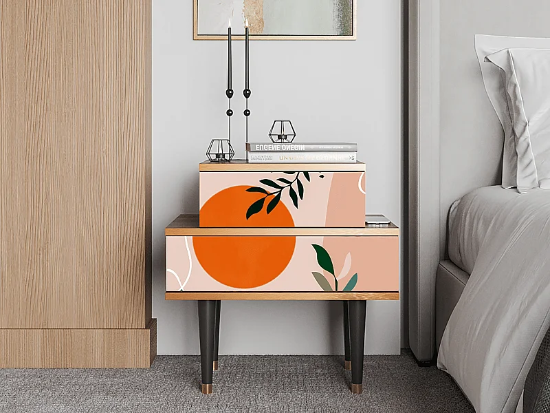 Table de nuit - 58х58х41 cm - NS1 - Artwork, Noyer