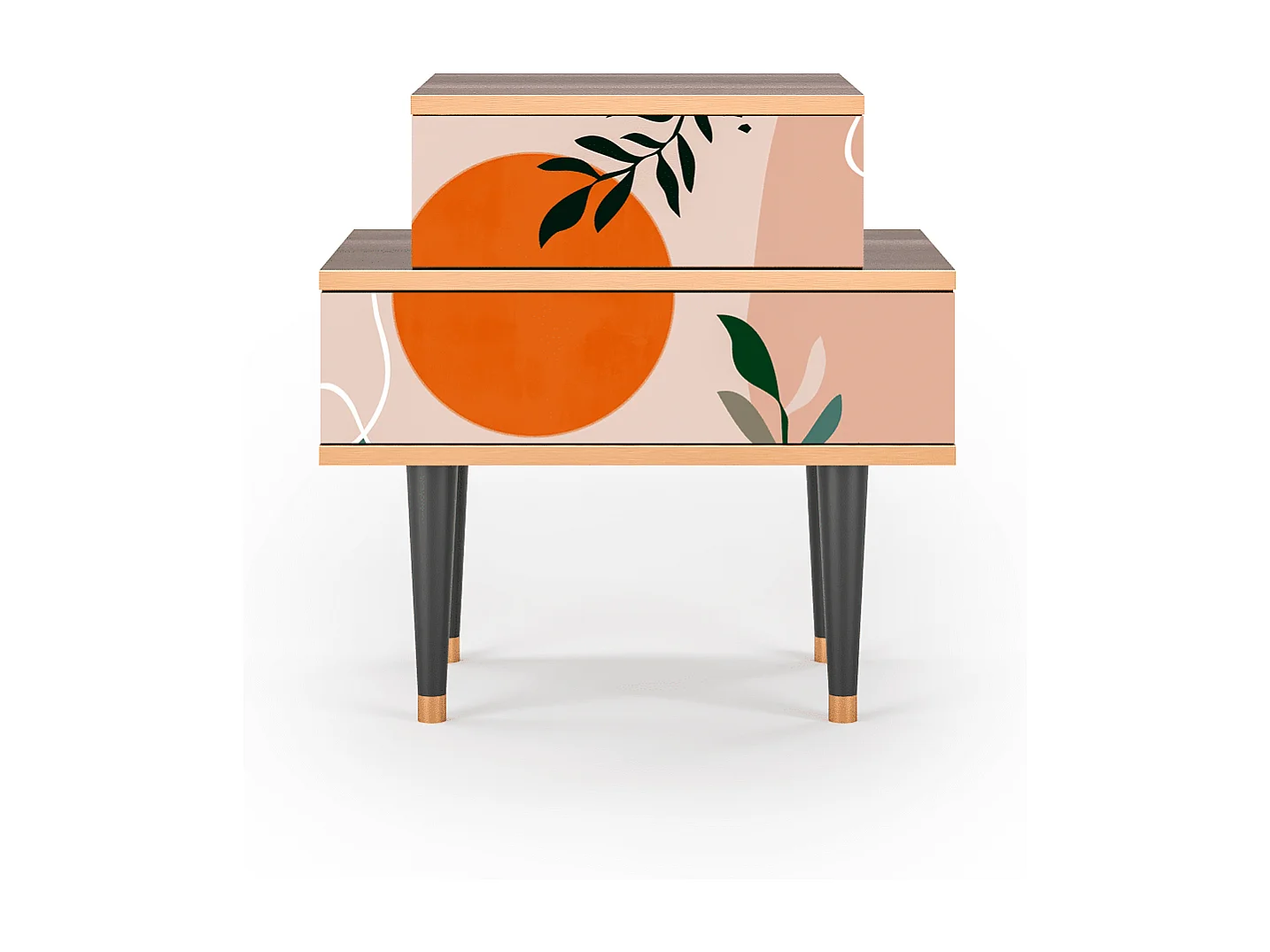 Table de nuit - 58х58х41 cm - NS1 - Artwork, Noyer