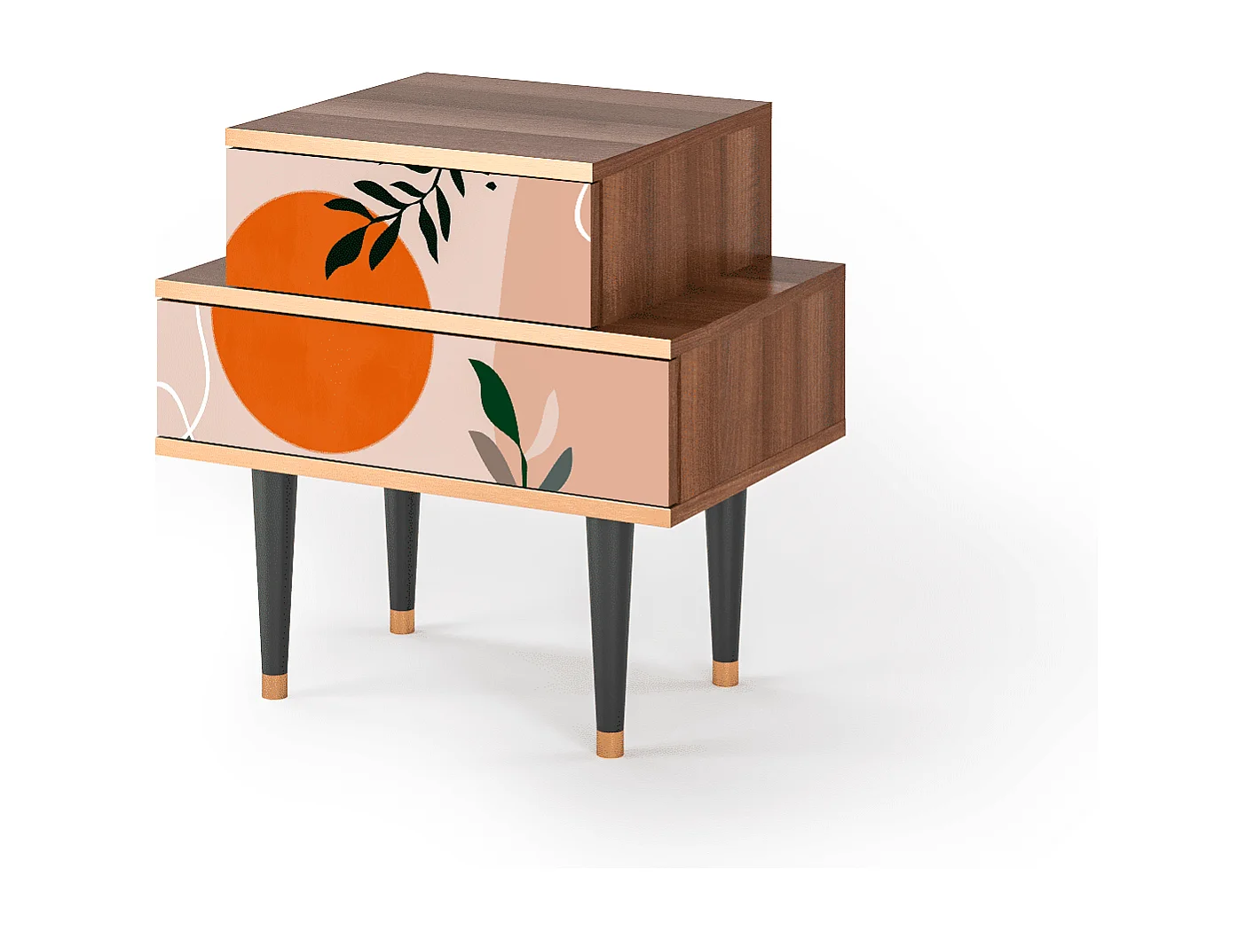 Nachtkastje - 58х58х41 cm - NS1 - Artwork, Walnoot