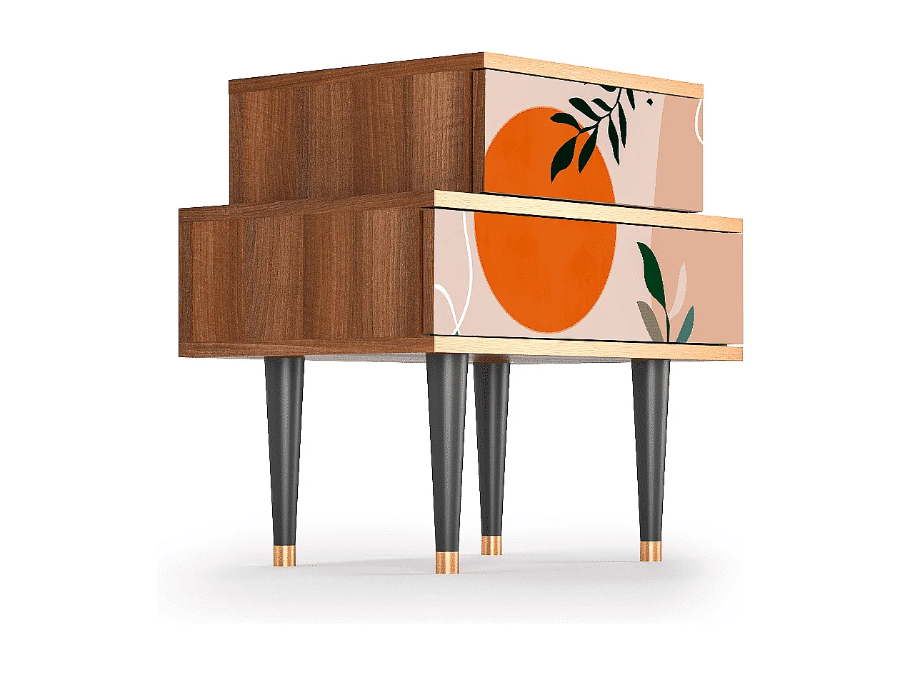 Nachtkastje - 58х58х41 cm - NS1 - Artwork, Walnoot