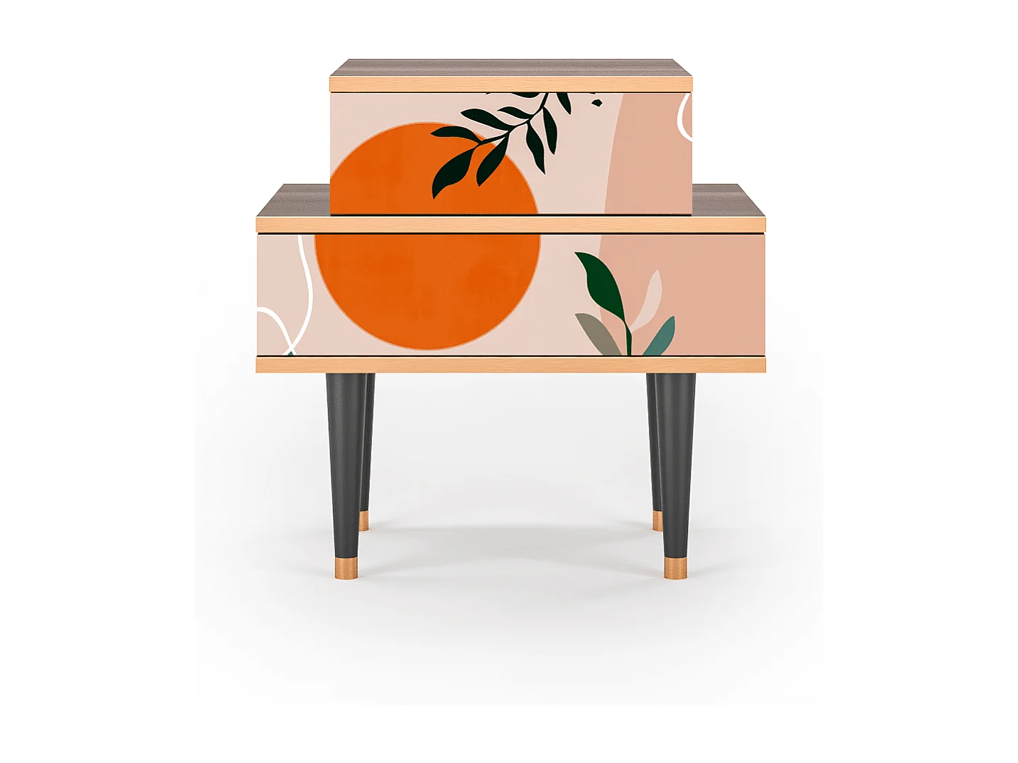 Nachtkastje - 58х58х41 cm - NS1 - Artwork, Walnoot