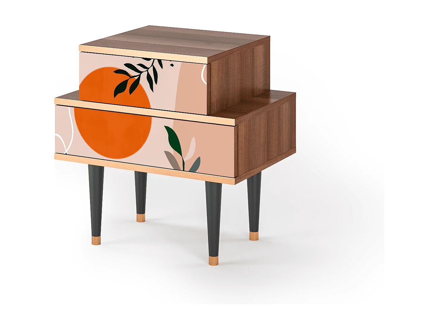 Nachtkastje - 58х58х41 cm - NS1 - Artwork, Walnoot