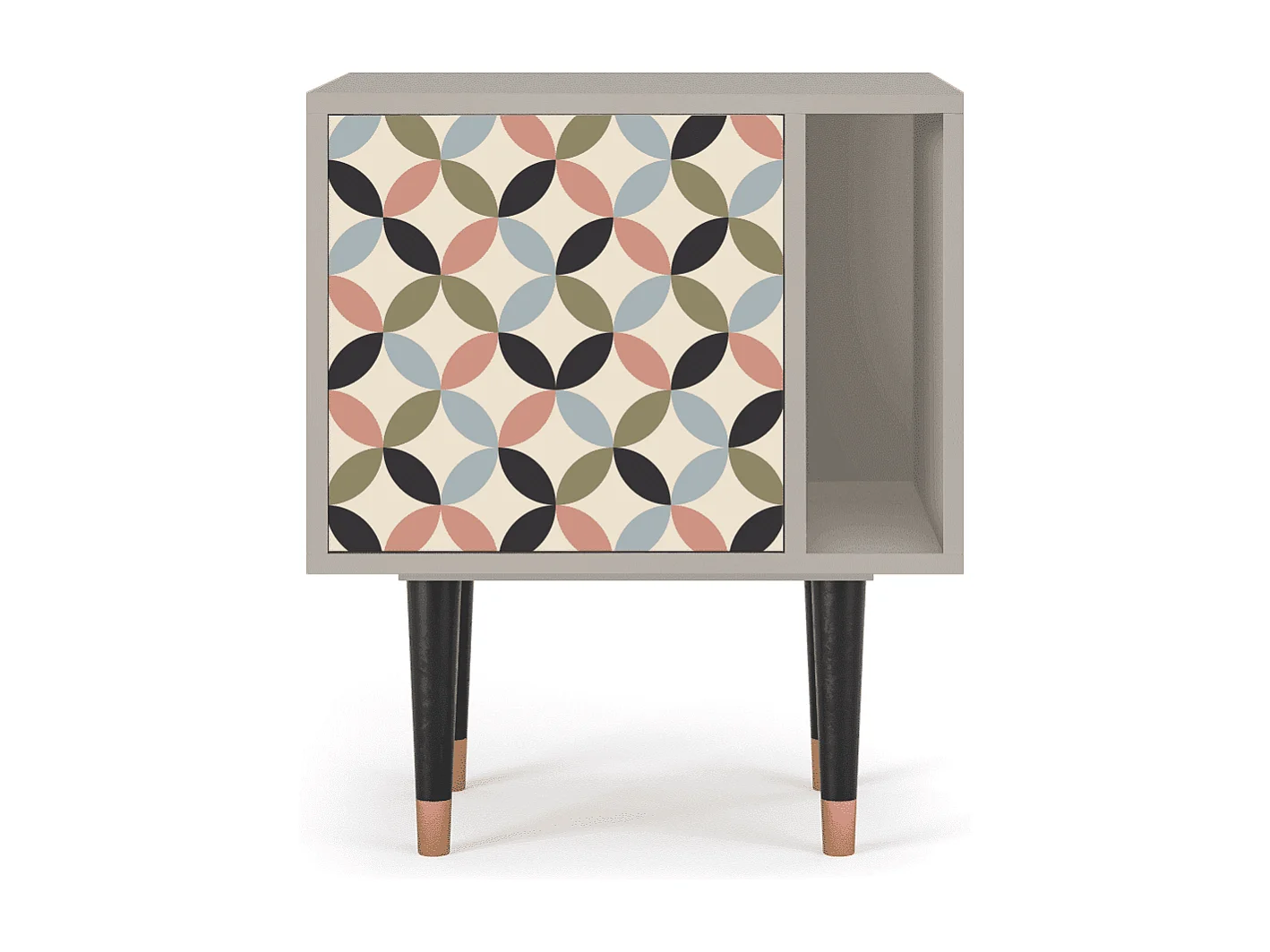 Stolik nocny - 57х69х48 cm - S2 - Butterfly Effect, Piaskowy