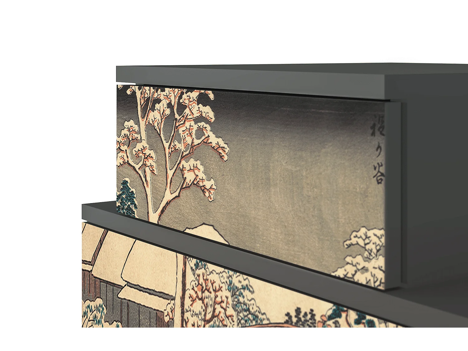 Table de nuit - 58х58х41 cm - NS1 - Katabira River, Anthracite