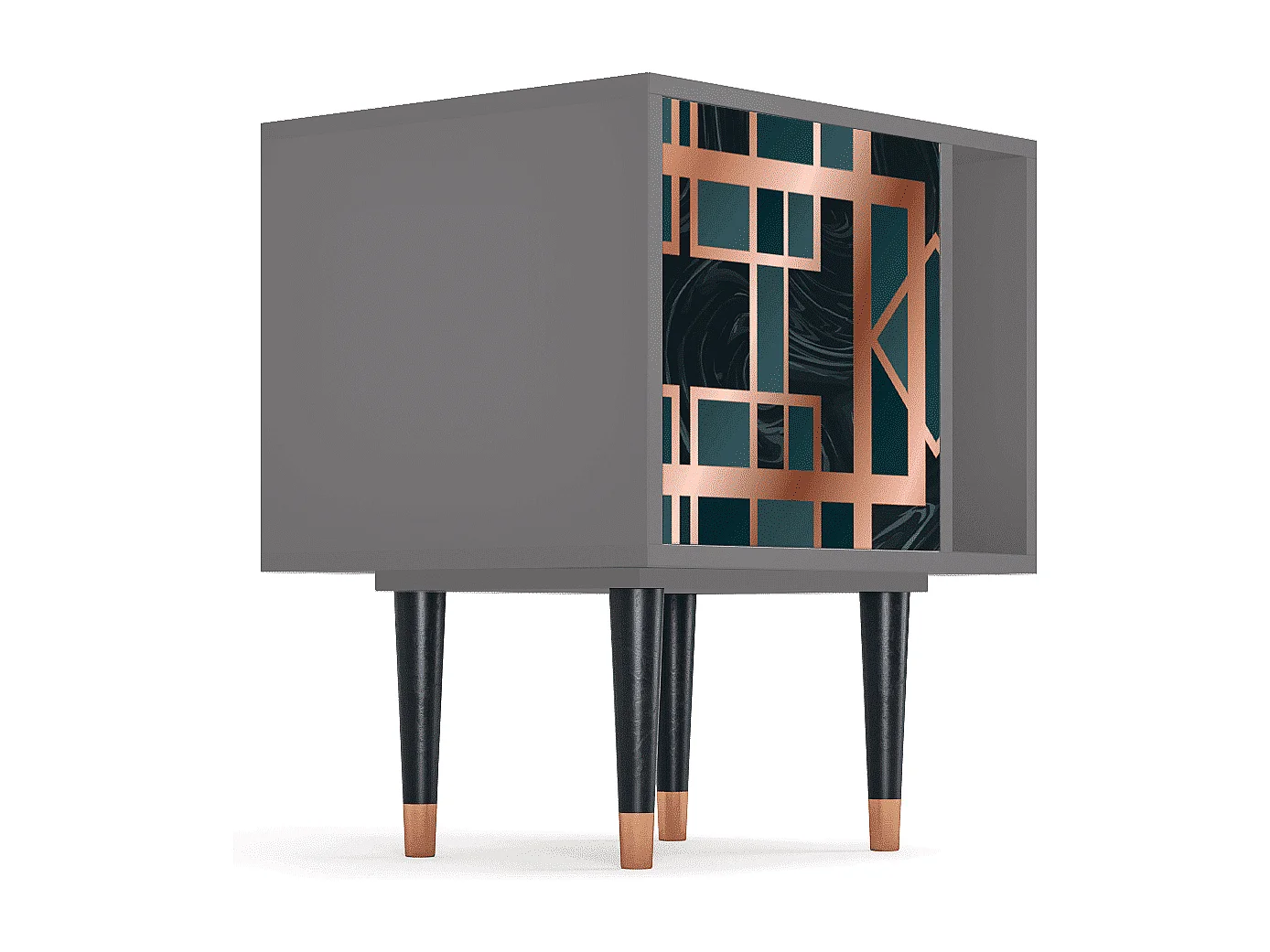 Table de nuit - 57х69х48 cm - S2 - Emerald Metro, Gris