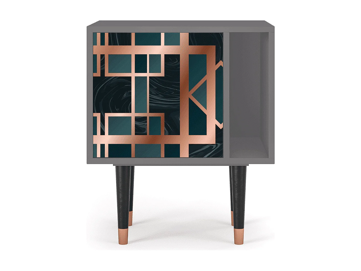 Nachtkastje - 57х69х48 cm - S2 - Emerald Metro, Grijs