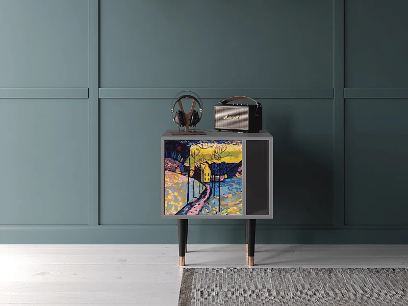 Table de nuit - 57х69х48 cm - S2 - Winter Landscape, Gris