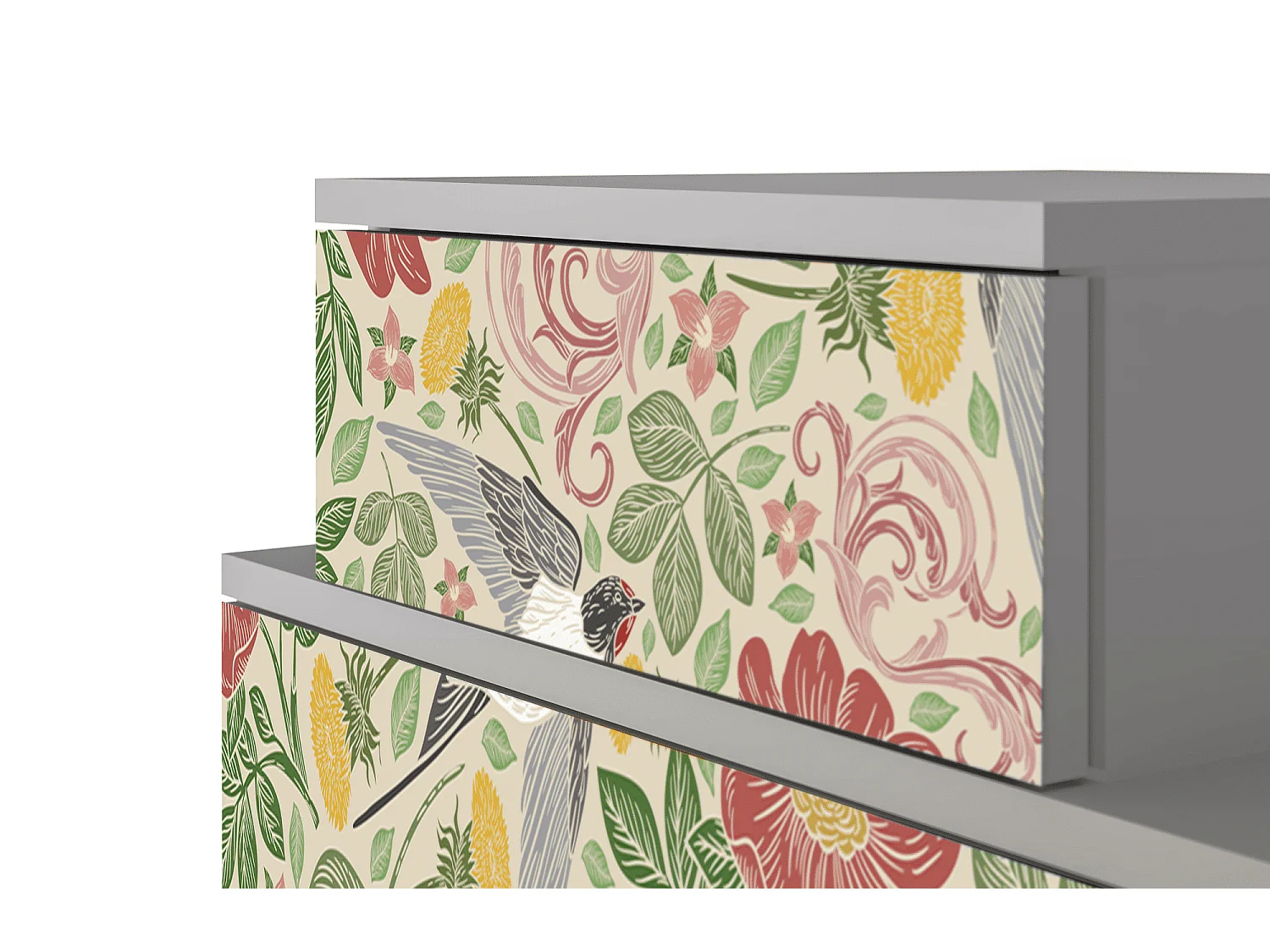 Table de nuit - 58х58х41 cm - NS1 - Spring Swallow, Gris