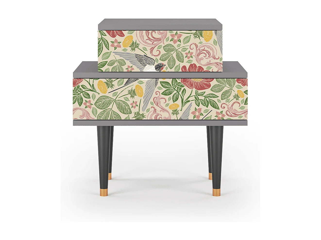 Criado-mudo - 58х58х41 cm - NS1 - Spring Swallow, Cinza