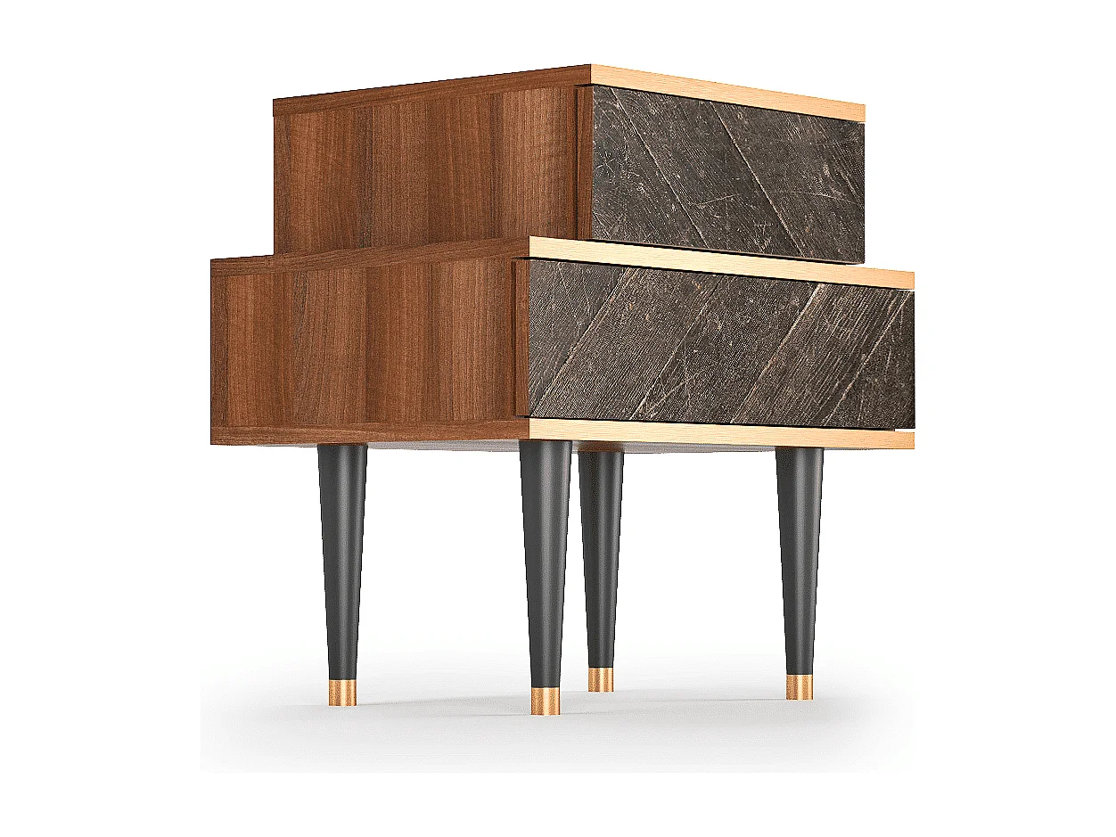 Table de nuit - 58х58х41 cm - NS1 - Wise Tree, Noyer