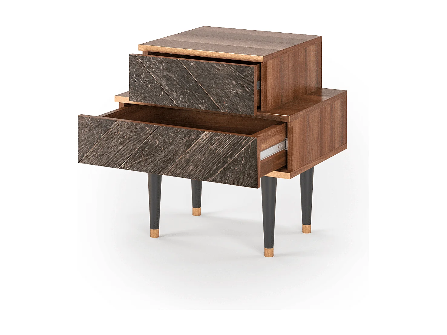 Table de nuit - 58х58х41 cm - NS1 - Wise Tree, Noyer