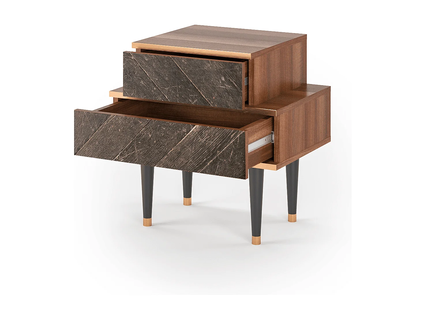 Nachtkastje - 58х58х41 cm - NS1 - Wise Tree, Walnoot