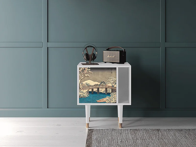 Stolik nocny - 57х69х48 cm - S2 - Katabira River, Biały