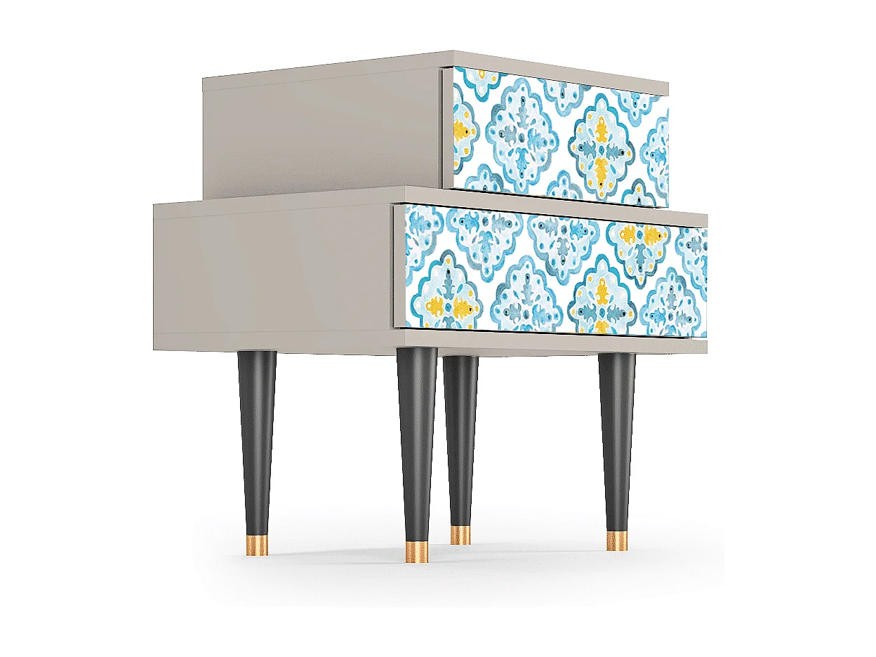 Comodino - 58х58х41 cm - NS1 - Portugese tiles, Sabbia