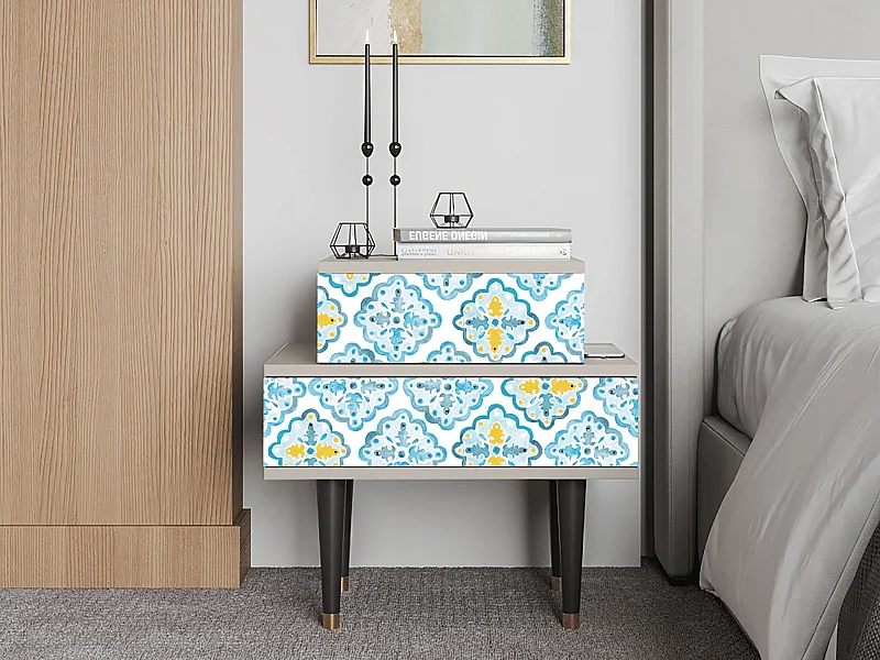 Criado-mudo - 58х58х41 cm - NS1 - Portugese tiles, Areia