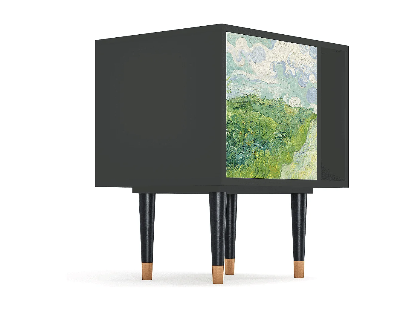 Nachtkastje - 57х69х48 cm - S2 - Green Wheat Fields, Antraciet