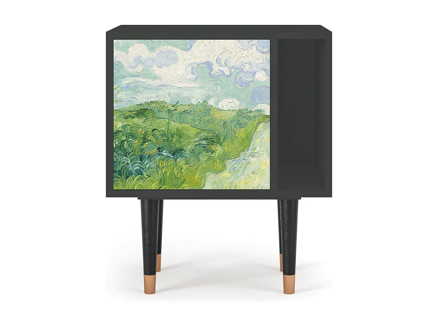 Table de nuit - 57х69х48 cm - S2 - Green Wheat Fields, Anthracite
