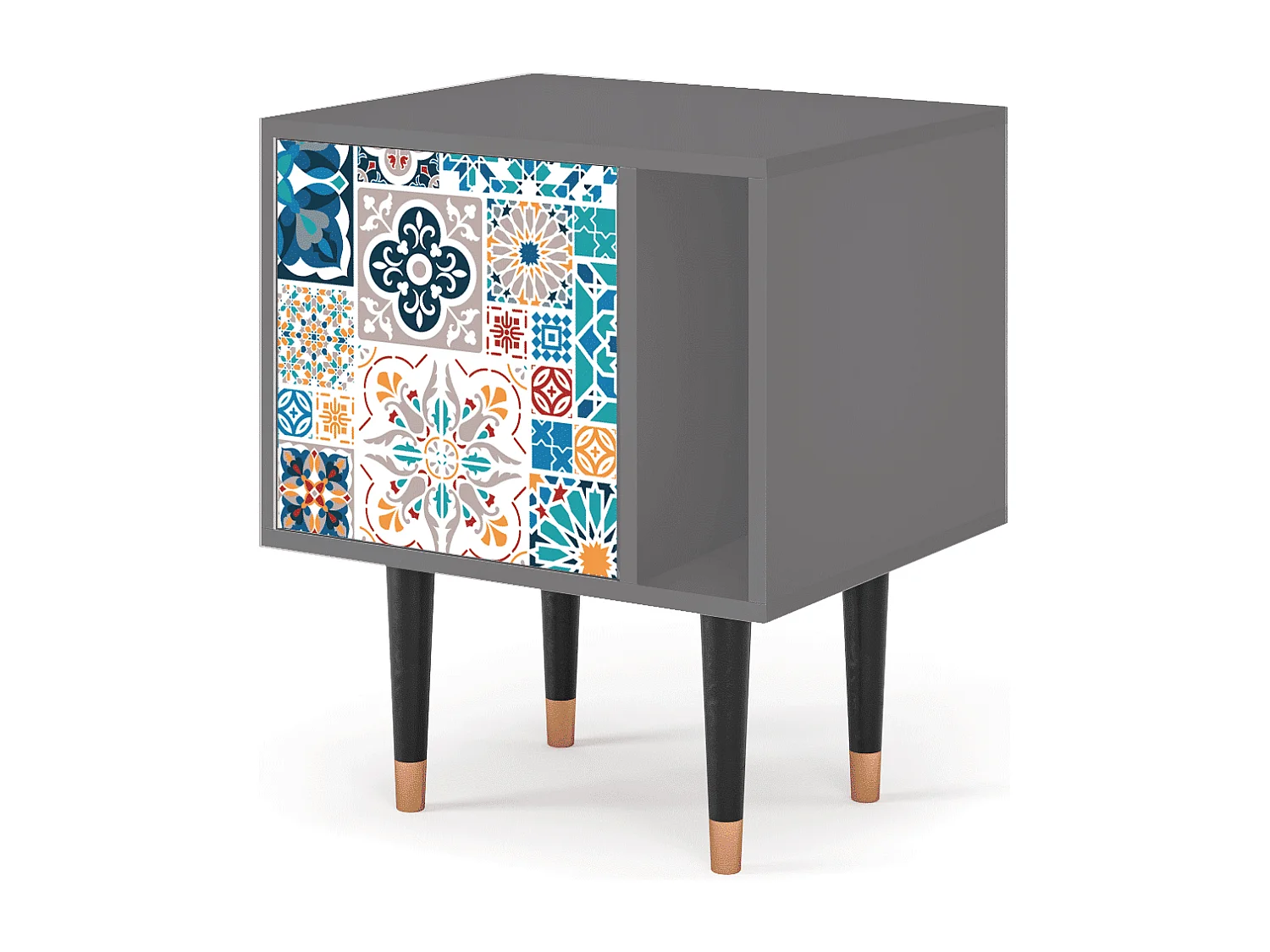 Table de nuit - 57х69х48 cm - S2 - Moroccan Market, Gris