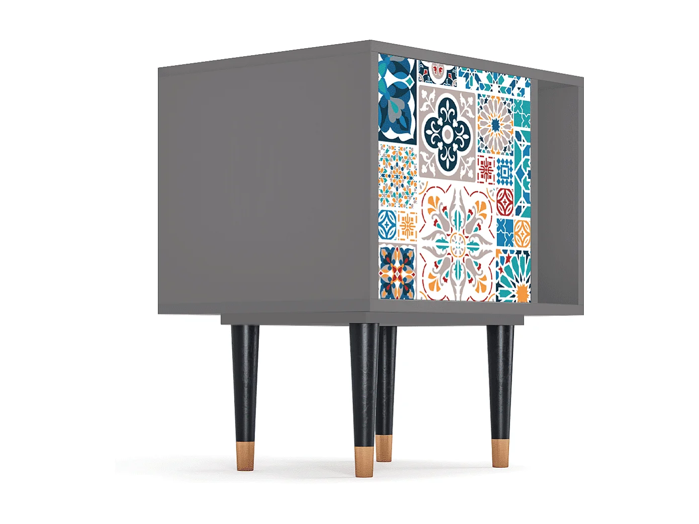 Table de nuit - 57х69х48 cm - S2 - Moroccan Market, Gris