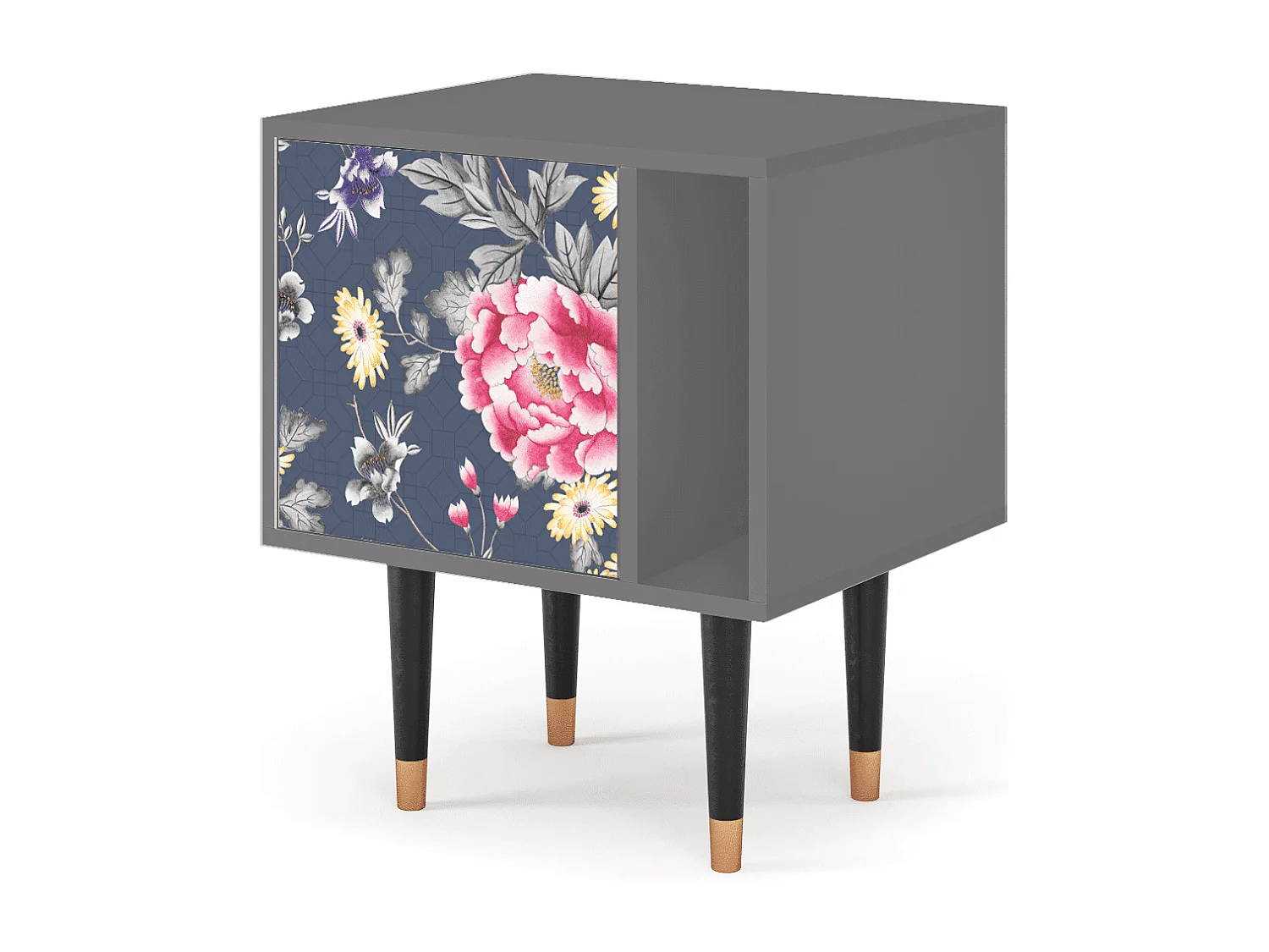 Table de nuit - 57х69х48 cm - S2 - Dark Flower Bed, Gris