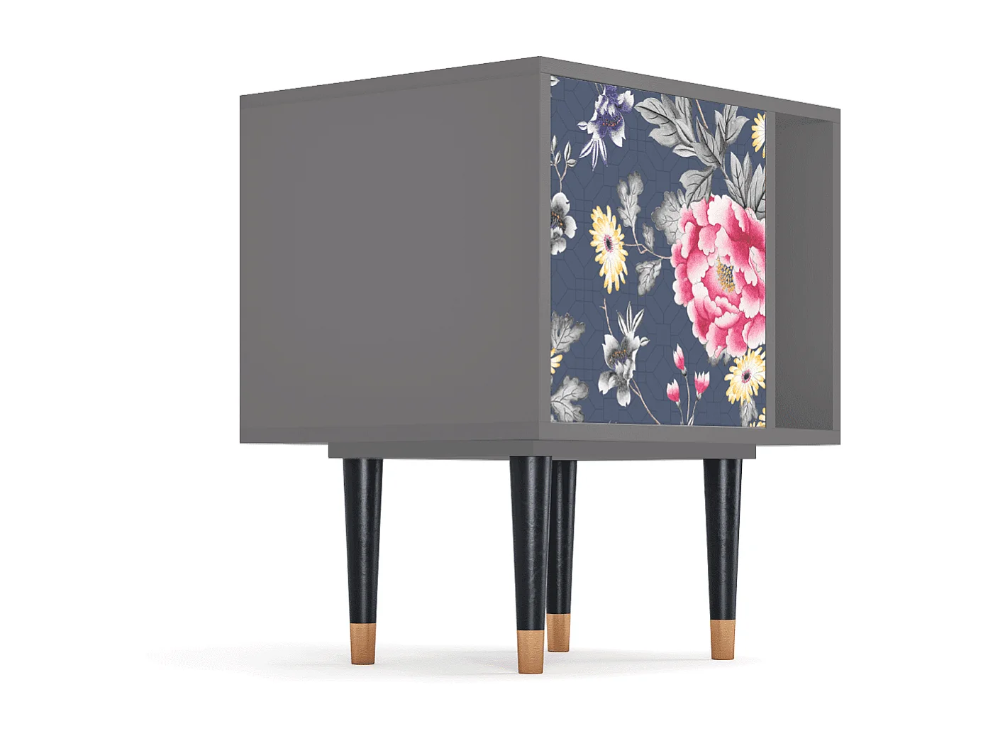 Table de nuit - 57х69х48 cm - S2 - Dark Flower Bed, Gris