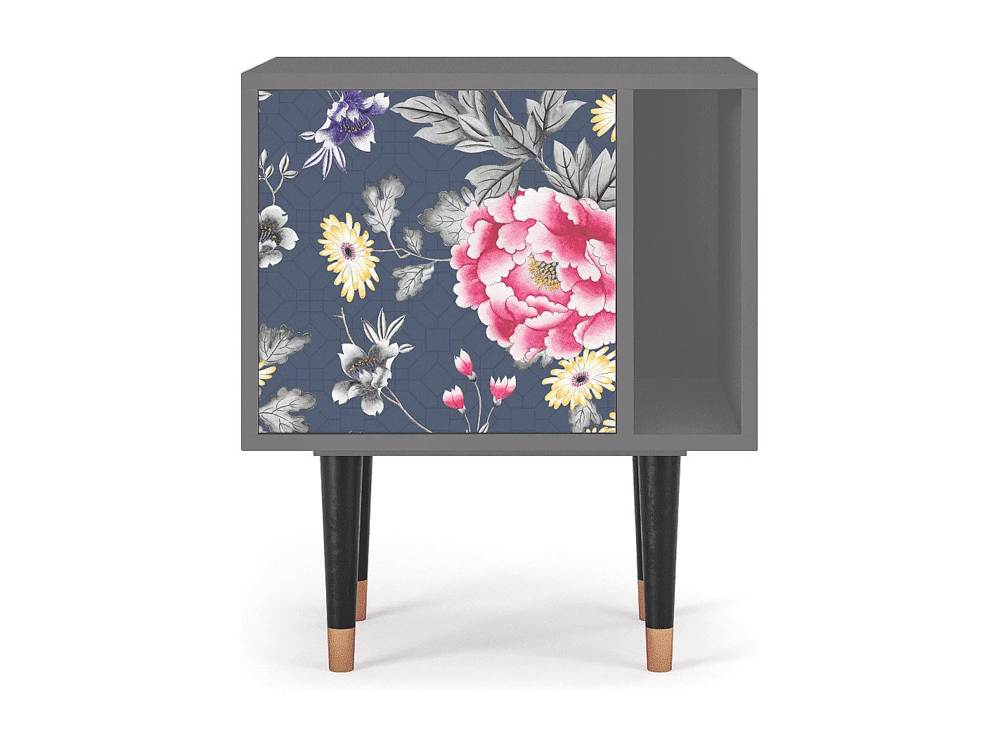 Table de nuit - 57х69х48 cm - S2 - Dark Flower Bed, Gris