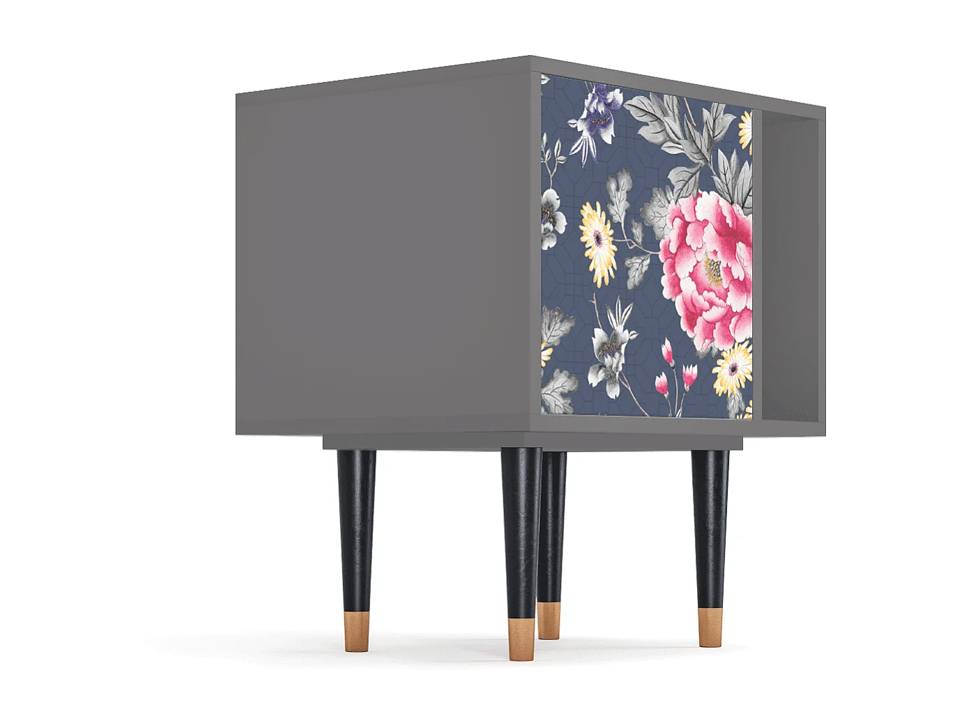 Table de nuit - 57х69х48 cm - S2 - Dark Flower Bed, Gris