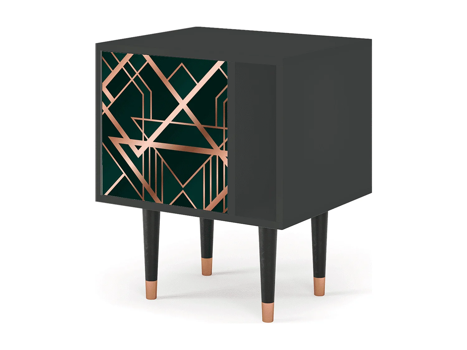 Table de nuit - 57х69х48 cm - S2 - Emerald Gatsby, Anthracite