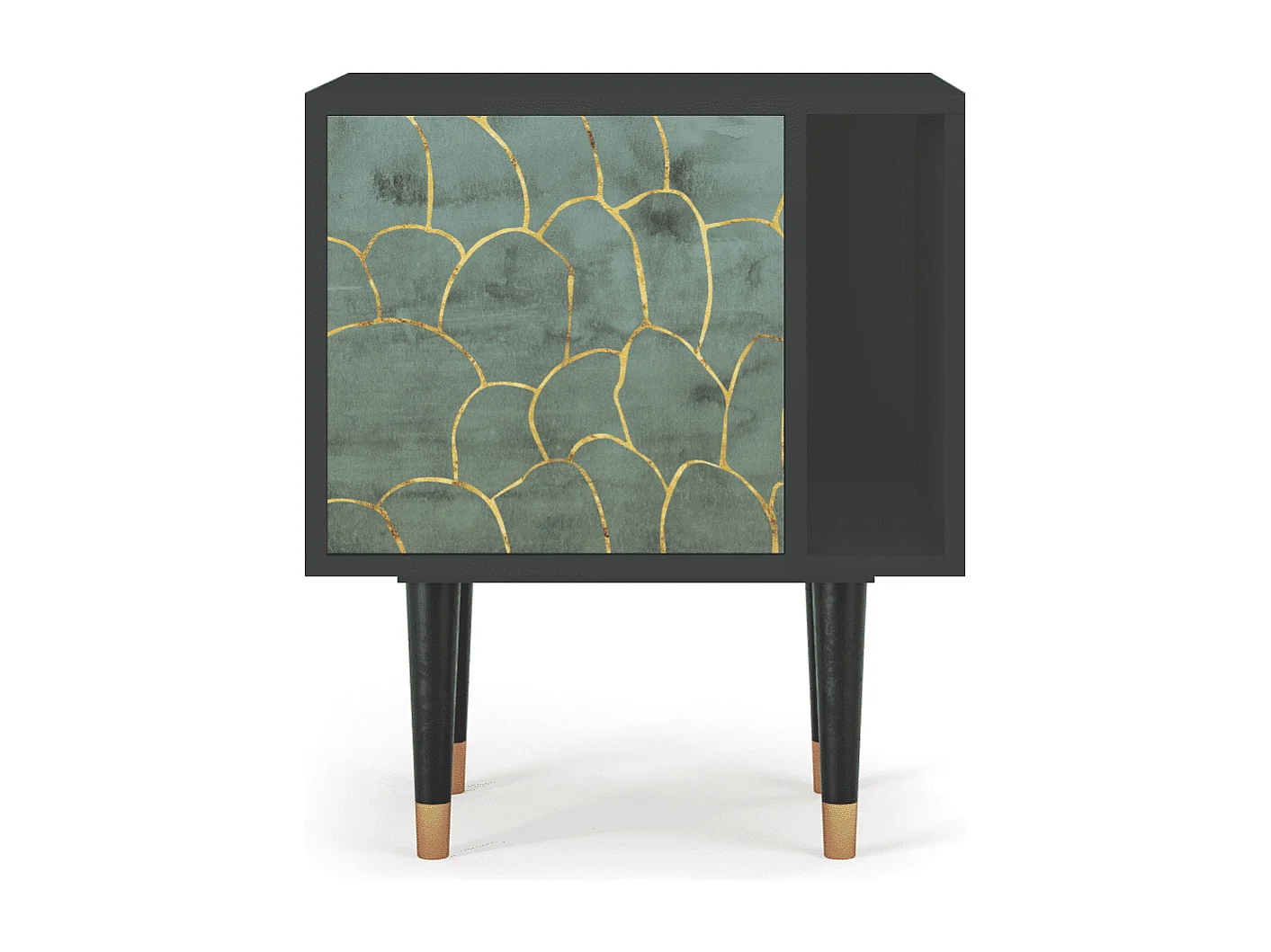 Criado-mudo - 57х69х48 cm - S2 - Magnificent Water Lily, Antracite