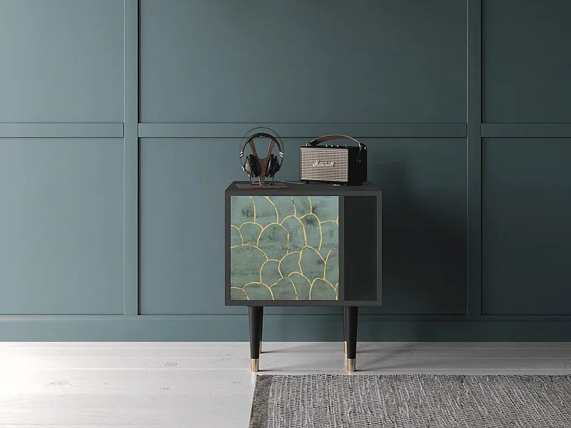 Stolik nocny - 57х69х48 cm - S2 - Magnificent Water Lily, Antracyt