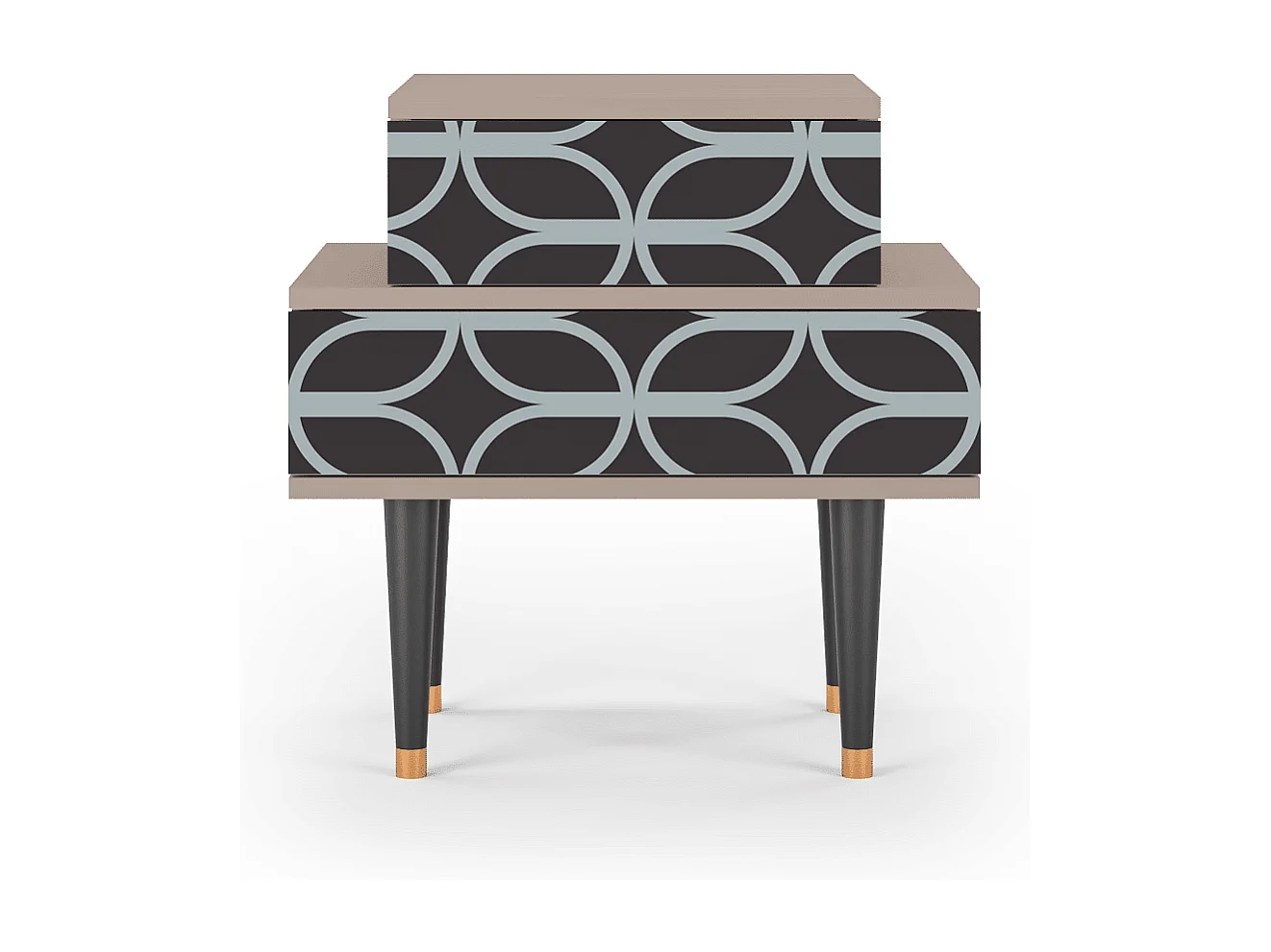 Nachtkastje - 58х58х41 cm - NS1 - Braided Blue, Latte