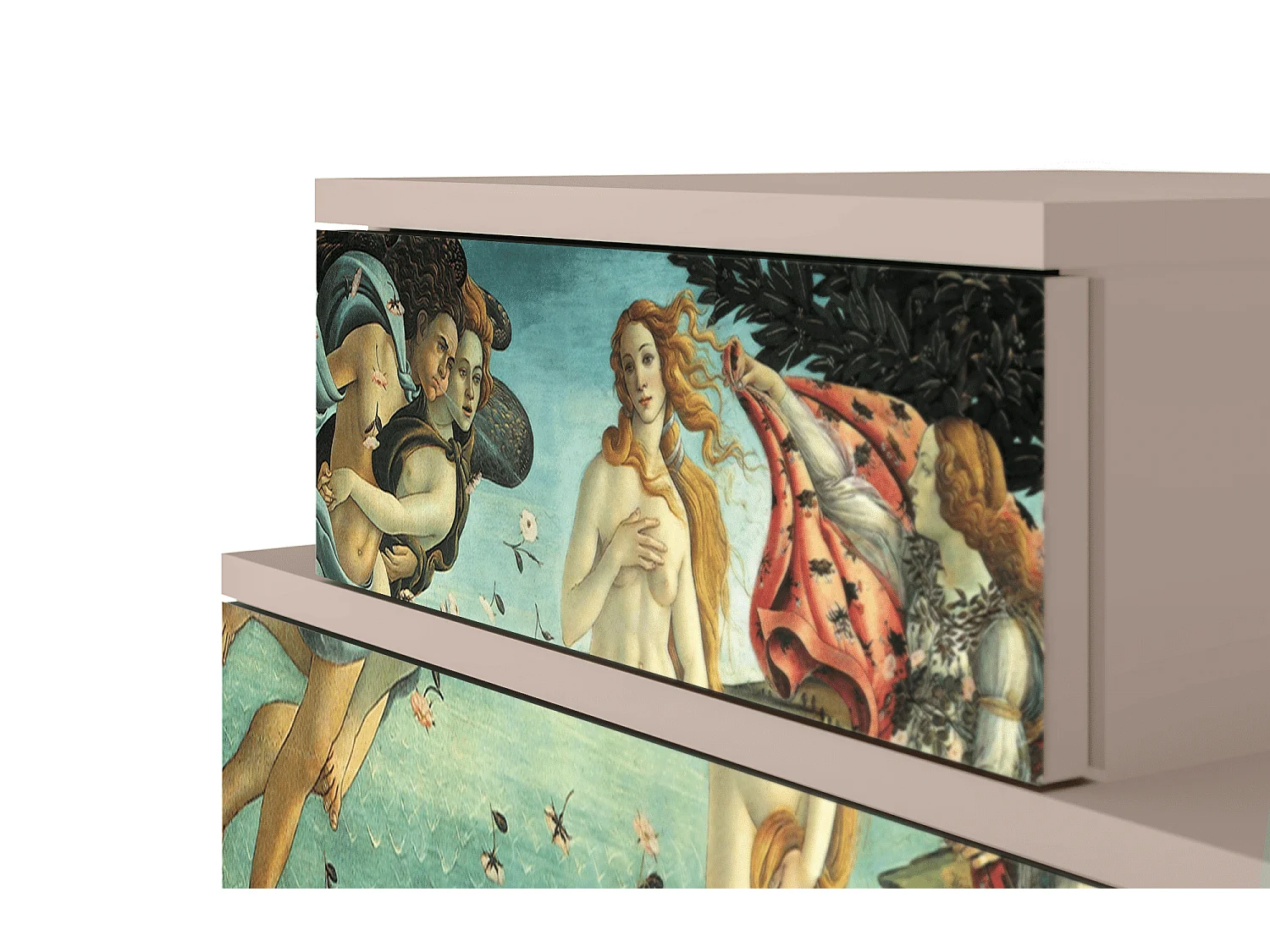 Stolik nocny - 58х58х41 cm - NS1 - The Birth of Venus, Latte