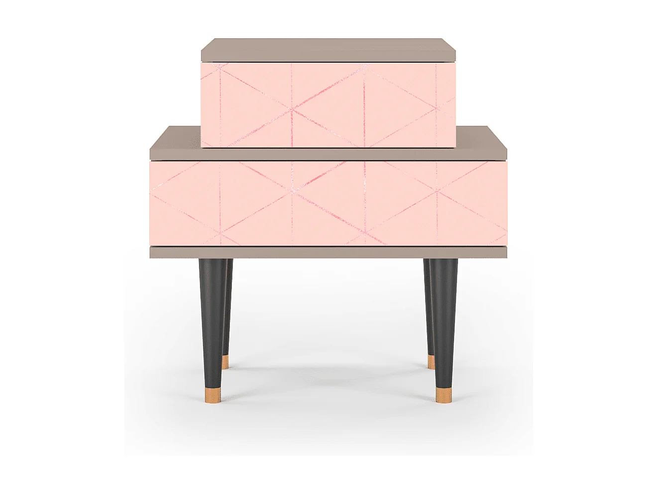 Nachtkastje - 58х58х41 cm - NS1 - Rose Quartz, Latte